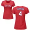 Women's Texas Rangers Joc Pederson Red Roster T-Shirt