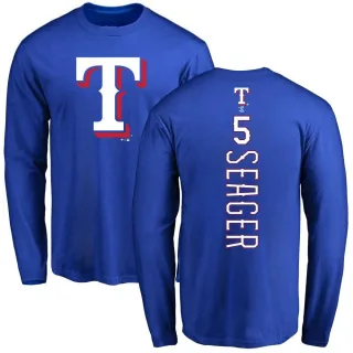 Youth Texas Rangers Corey Seager Royal Backer Long Sleeve T-Shirt